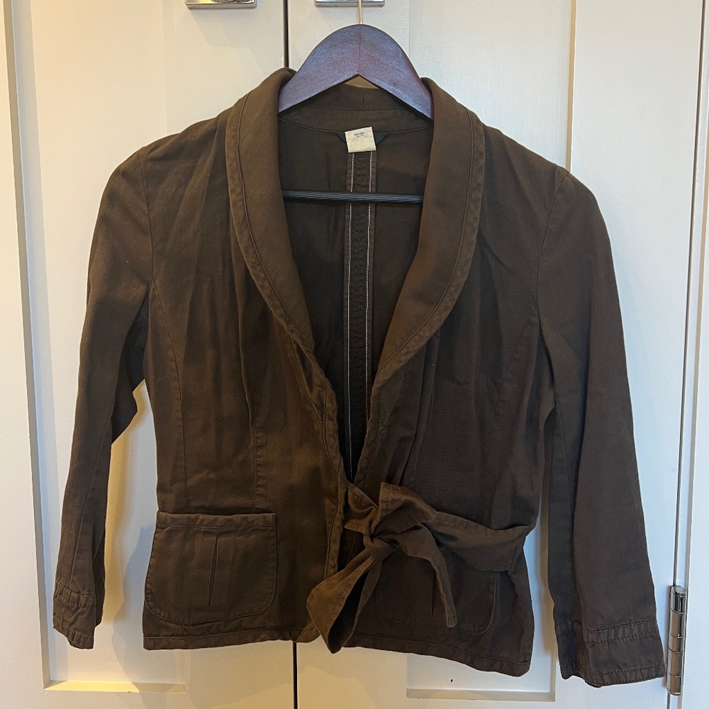 J.Crew brown 3/4 length blazer